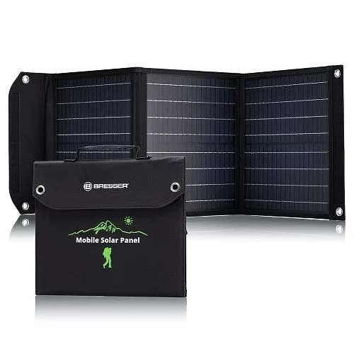 foto przenośna ładowarka słoneczna Bresser 40 W z przyłączem USB,  1