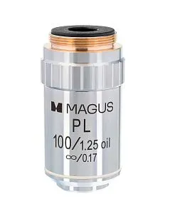 foto obiektyw planarny z korekcją do nieskończoności MAGUS MP100 OIL 100x/1,25 ∞/0,17