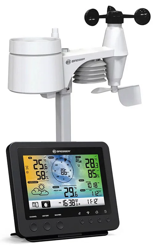 zdjęcie stacja meteorologiczna Bresser 5-in-1 Wi-Fi z kolorowym wyświetlaczem,  1