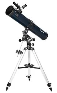 zdjęcie teleskop Levenhuk Discovery Spark 114 EQ z książką