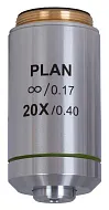 zdjęcie obiektyw planarno-achromatyczny z korekcją do nieskończoności Levenhuk MED 20x