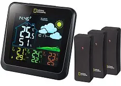 obraz kolorowa stacja meteorologiczna Bresser National Geographic VA z 3 czujnikami zewnętrznymi