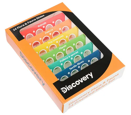 obraz zestaw 24 preparatów Levenhuk Discovery Flora i Fauna,  1