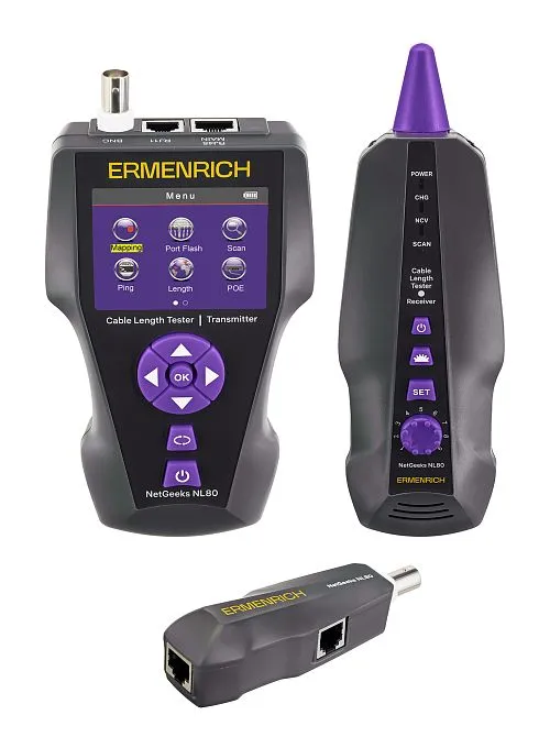 foto miernik długości przewodów Ermenrich NetGeeks NL80,  1