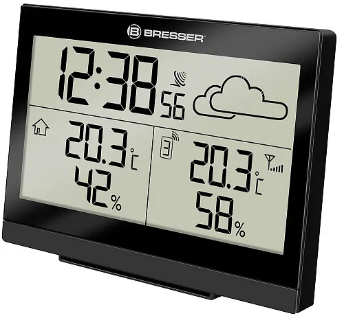 zdjęcie stacja meteorologiczna Bresser TemeoTrend LG RC, czarna,  1
