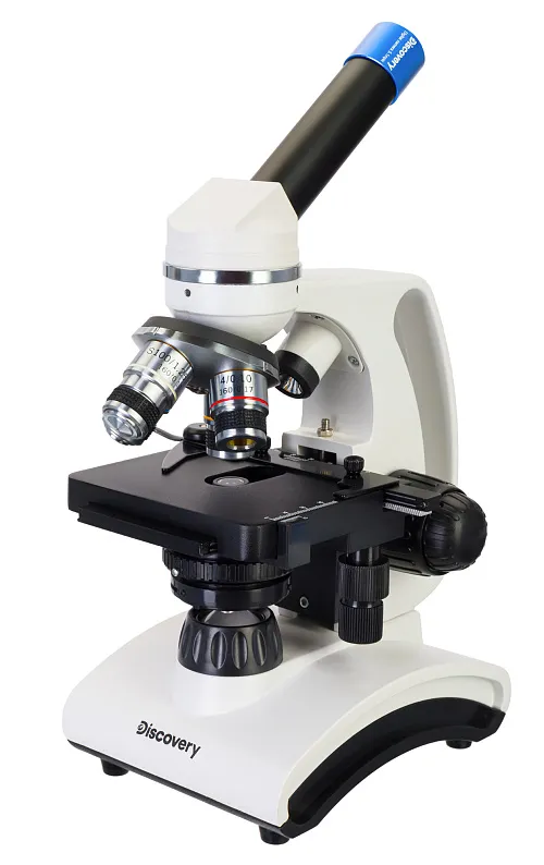 zdjęcie mikroskop cyfrowy Levenhuk Discovery Atto Polar z książką,  1