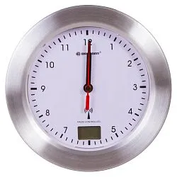 fotografia wodoszczelny zegar ścienny do łazienki Bresser MyTime Bath, biały