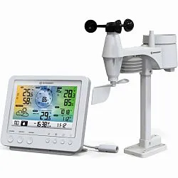 foto stacja meteorologiczna Bresser 5-in-1 Wi-Fi z kolorowym wyświetlaczem, biała