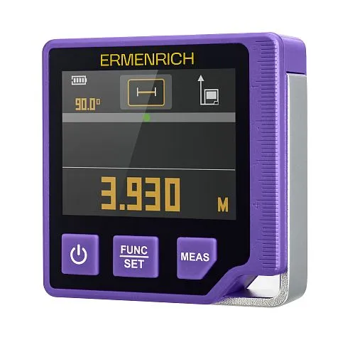 obraz poziomica cyfrowa z dalmierzem laserowym 3-w-1 Ermenrich Verk LQ60,  1