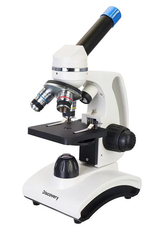 zdjęcie mikroskop cyfrowy Levenhuk Discovery Femto Polar z książką,  1