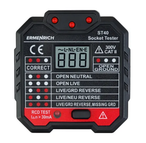 obraz tester do gniazd sieciowych Ermenrich Zing ST40,  2