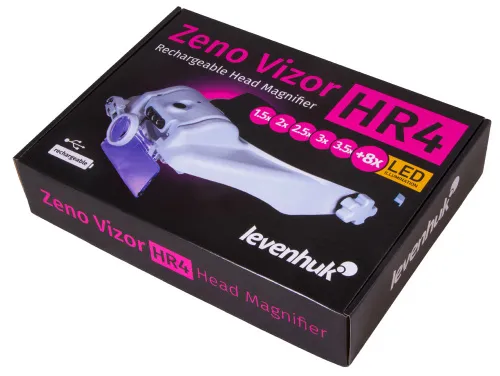 zdjęcie lupa nagłowna Levenhuk Zeno Vizor HR4 z akumulatorem,  14