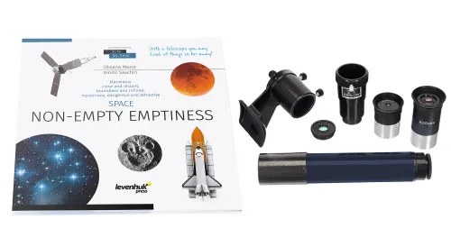 zdjęcie teleskop Levenhuk Discovery Spark 114 EQ z książką,  3