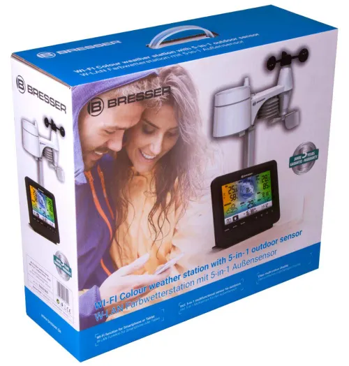 zdjęcie stacja meteorologiczna Bresser 5-in-1 Wi-Fi z kolorowym wyświetlaczem,  11