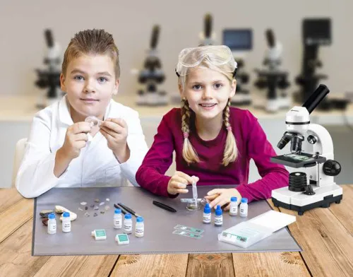 foto zestaw do mikroskopii Bresser Junior,  2