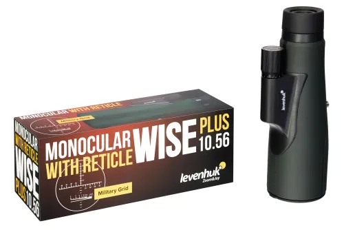 foto monokular Levenhuk Wise PLUS 10x56 z celownikiem,  4