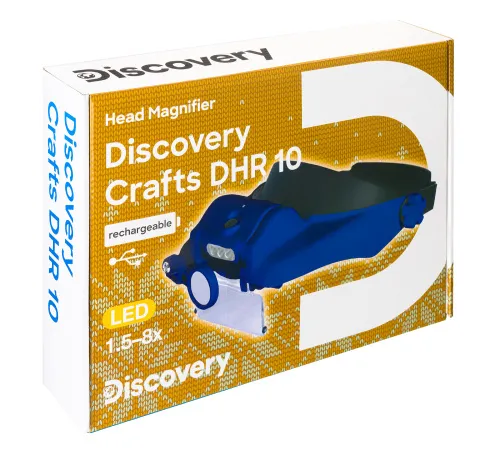 foto lupa nagłowna Levenhuk Discovery Crafts DHR 10 z akumulatorem,  11