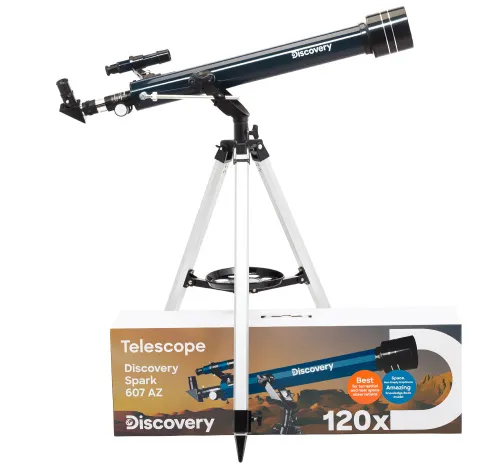 foto teleskop Levenhuk Discovery Spark 607 AZ z książką,  2