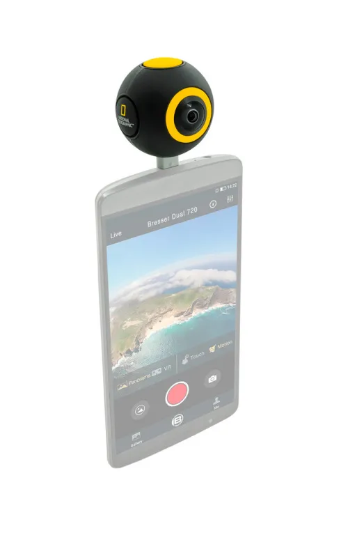 foto kamera sportowa z systemem Android Bresser National Geographic HD 720°,  2