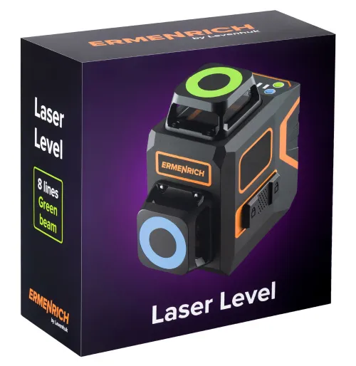 obraz poziomica laserowa Ermenrich PRO LV40, czarny,  10