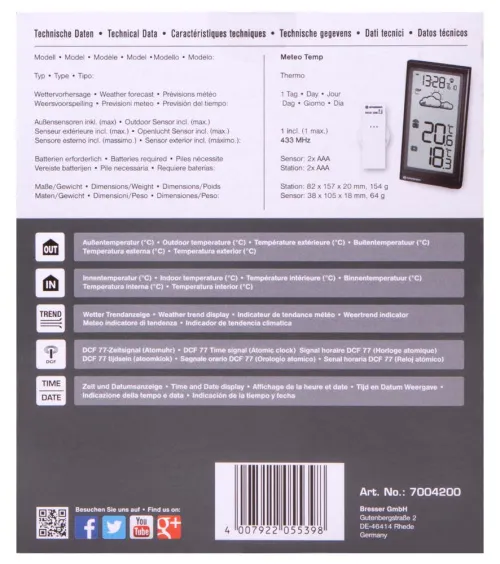 obraz stacja meteorologiczna Bresser Temp,  10
