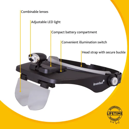 fotografia lupa nagłowna Levenhuk Zeno Vizor H3,  12