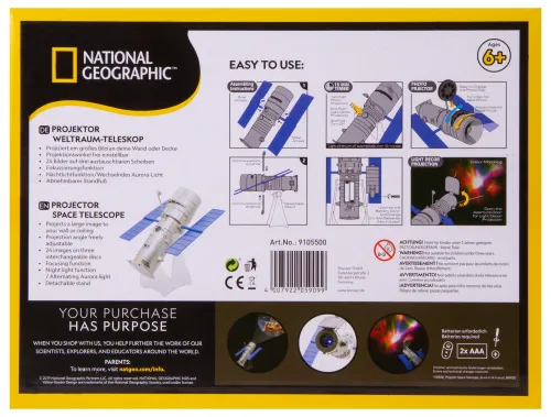 zdjęcie projektor Bresser National Geographic w kształcie teleskopu kosmicznego,  10