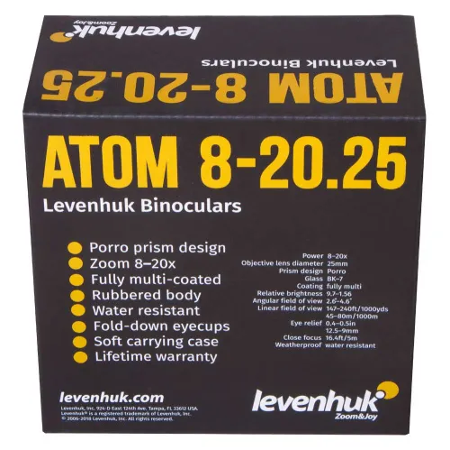 obraz lornetka Levenhuk Atom 8–20x25,  12