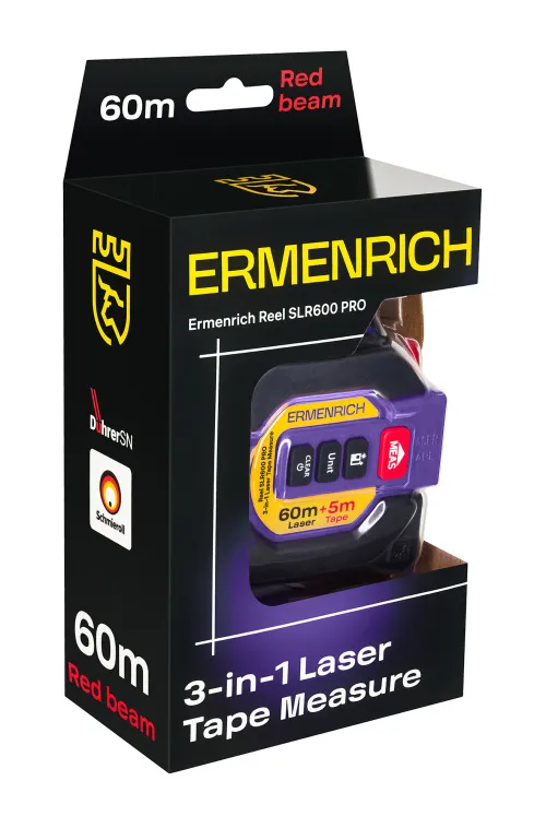 zdjęcie laserowa taśma miernicza 3 w 1 Ermenrich Reel SLR600 PRO,  8