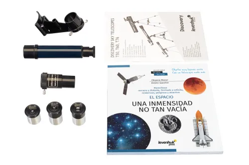 obraz teleskop Levenhuk Discovery Sky T76 z książką,  3