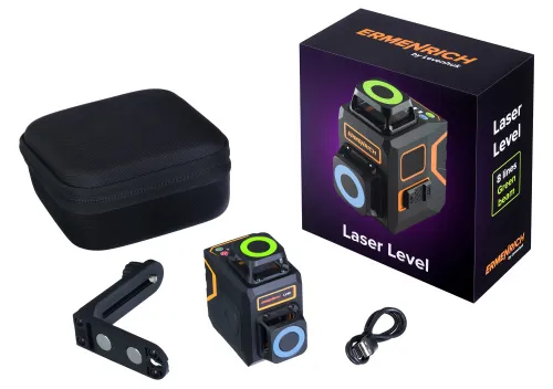 obraz poziomica laserowa Ermenrich PRO LV40, czarny,  2