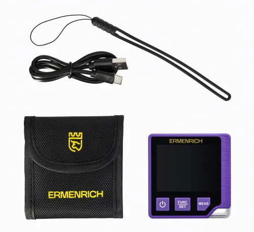 obraz poziomica cyfrowa z dalmierzem laserowym 3-w-1 Ermenrich Verk LQ60,  2