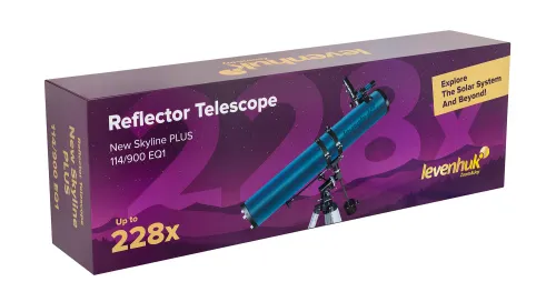 obraz teleskop Levenhuk New Skyline PLUS 114/900 EQ1,  13