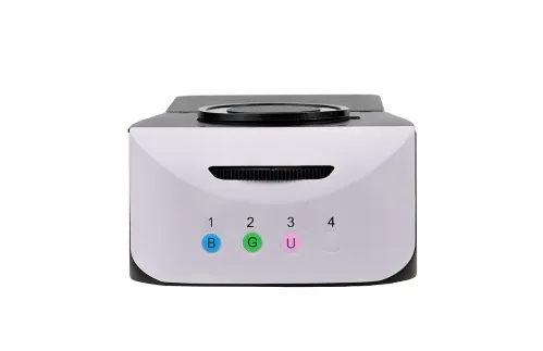 obraz przystawka epi-fluorescencyjna MAGUS Epi-FL04M LED, kostki z filtrem fluorescencyjnym B/G/UV,  2