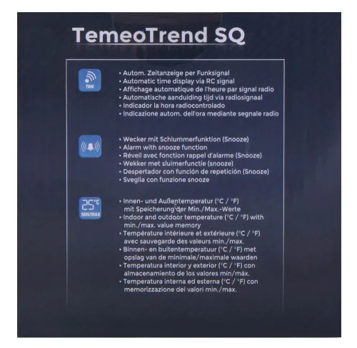 zdjęcie stacja meteorologiczna Bresser TemeoTrend SQ RC, biała,  12