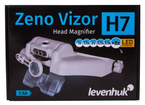 obraz lupa nagłowna Levenhuk Zeno Vizor H7,  13