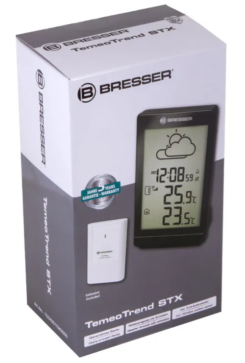 foto stacja meteorologiczna Bresser TemeoTrend STX RC, czarna,  12