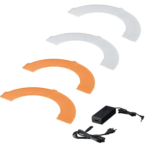 foto ściemniane oświetlenie pierścieniowe LED Bresser BR-RL12 o świetle dziennym, 45 W, z torbą,  6