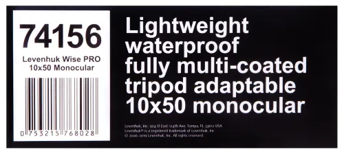 fotografia monokular Levenhuk Wise PRO 10x50,  15