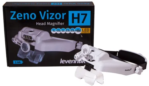 obraz lupa nagłowna Levenhuk Zeno Vizor H7,  10