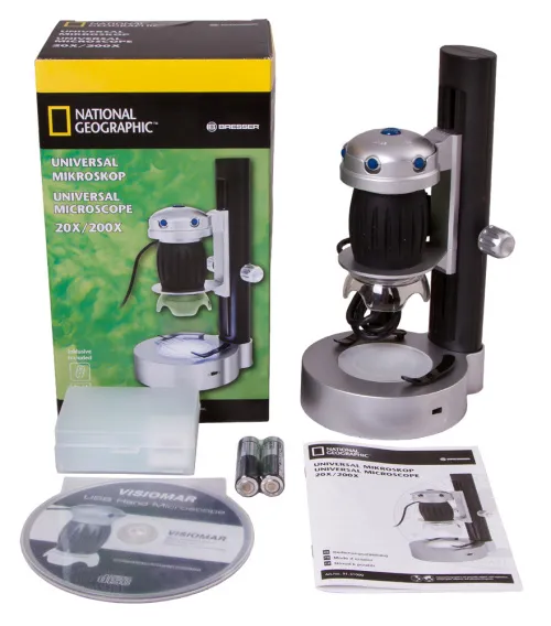 foto mikroskop cyfrowy Bresser National Geographic z portem USB i podstawką,  7