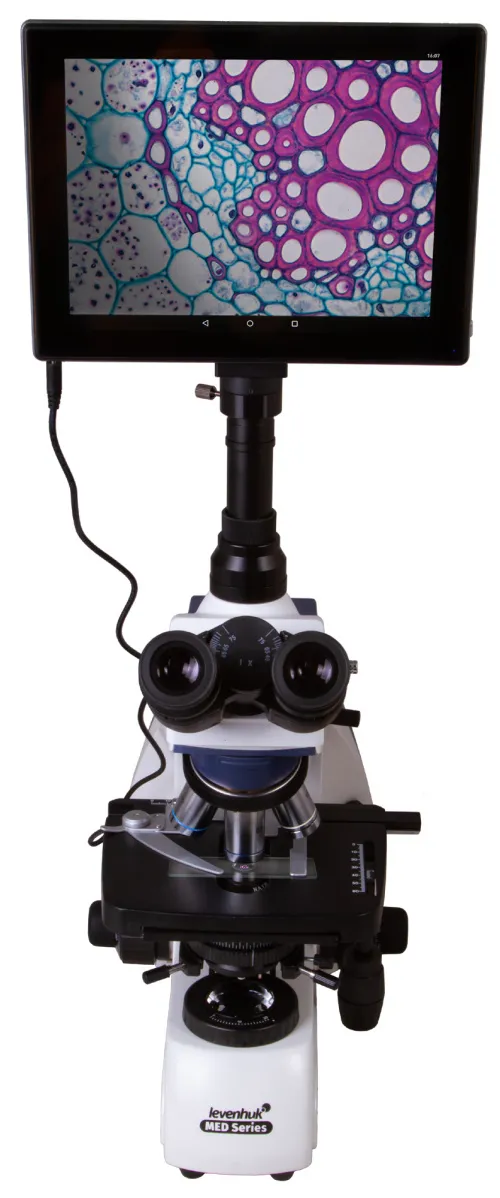 fotografia trójokularowy mikroskop cyfrowy Levenhuk MED D35T LCD,  4