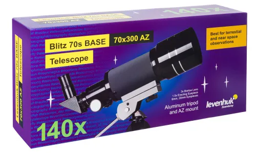 obraz teleskop Levenhuk Blitz 70s BASE,  10