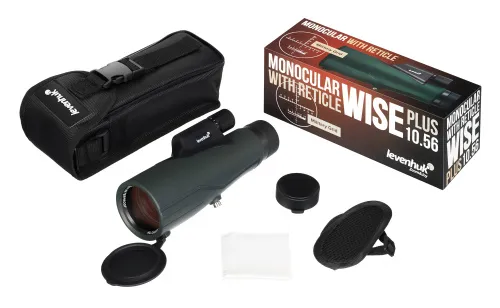 foto monokular Levenhuk Wise PLUS 10x56 z celownikiem,  3