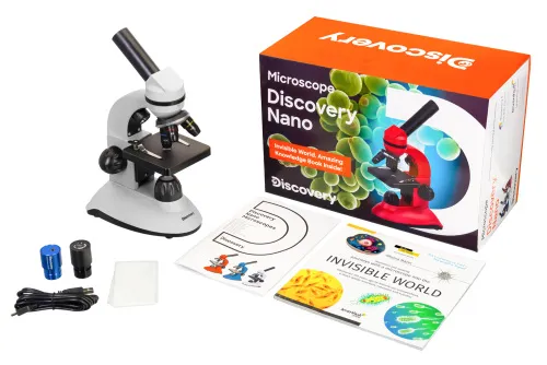 fotografia mikroskop cyfrowy Levenhuk Discovery Nano Polar z książką,  2