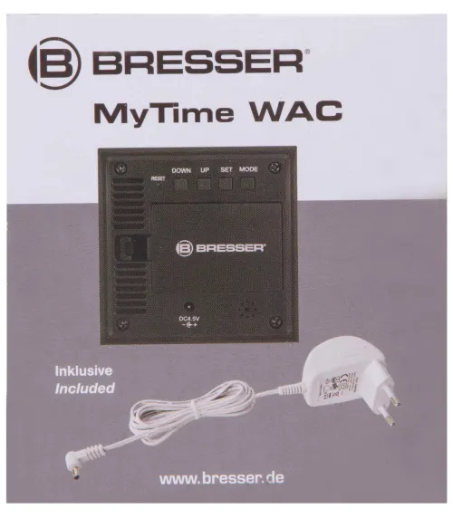zdjęcie budzik stołowy Bresser MyTime WAC, czarny,  13
