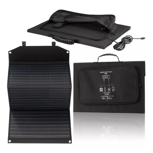 obraz przenośna ładowarka słoneczna Bresser 90 W z przyłączem USB,  8
