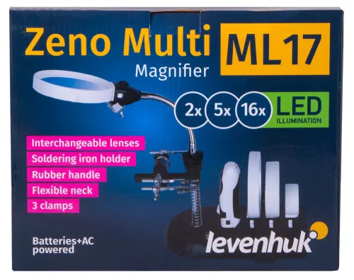 zdjęcie czarna lupa Levenhuk Zeno Multi ML17,  13