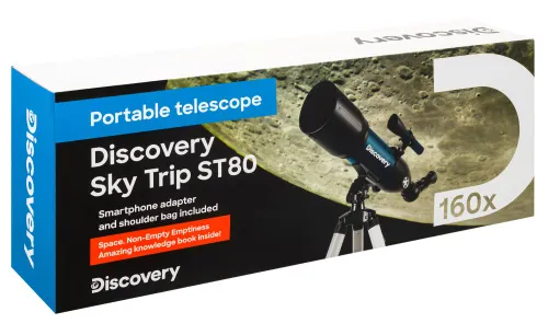 obraz teleskop Levenhuk Discovery Sky Trip ST80 z książką,  18