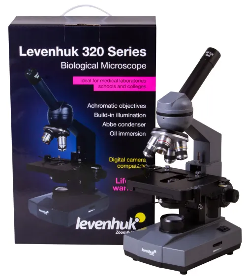 fotografia monokularowy mikroskop biologiczny Levenhuk 320 BASE,  16